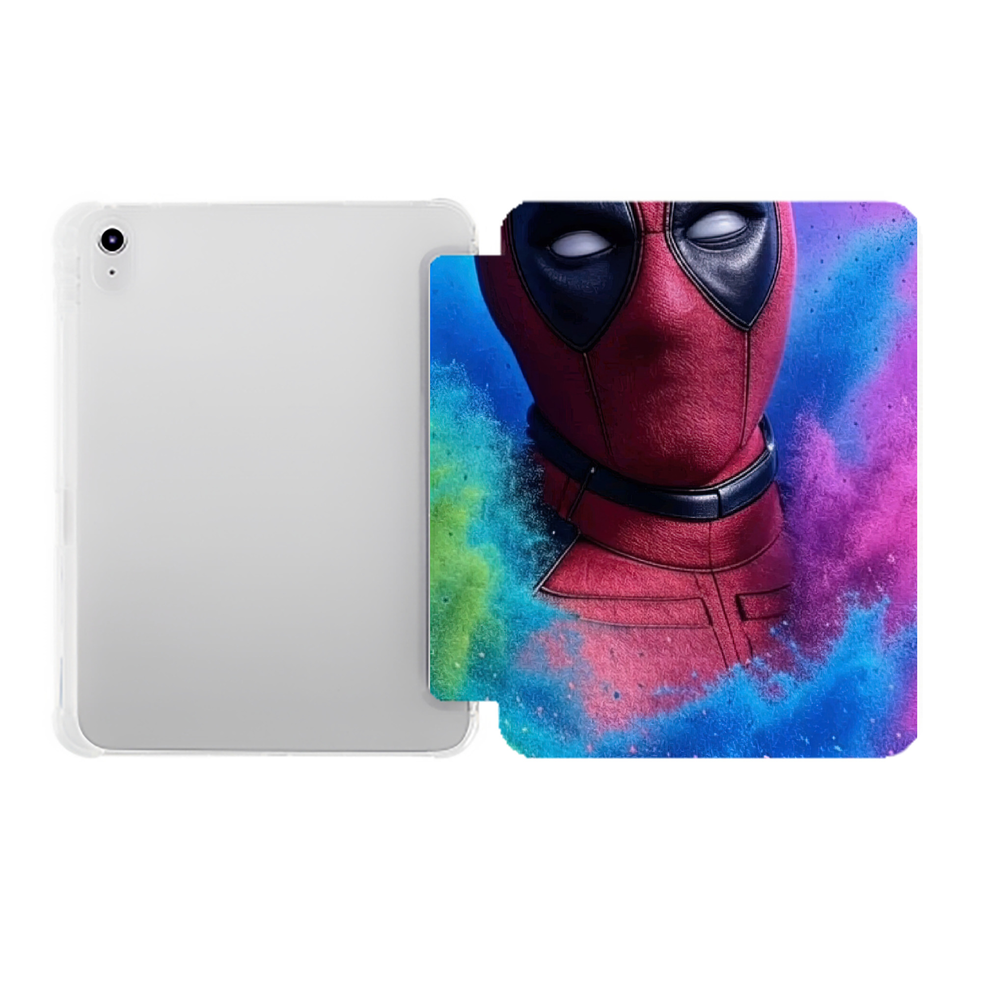 （画像用） Deadpool デッドプール IPad ケース ペン収納付き 三つ折りスタンド PUレザー×シリコン 対応機種9.5/10.5/10.9インチ